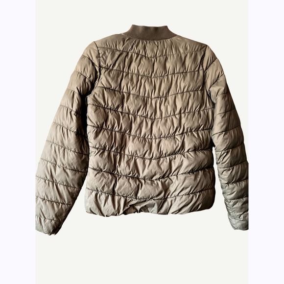 Madden NYC Bomber Jacket Olive Green Orange Lined Puffer Size S P - Picture 11 of 11